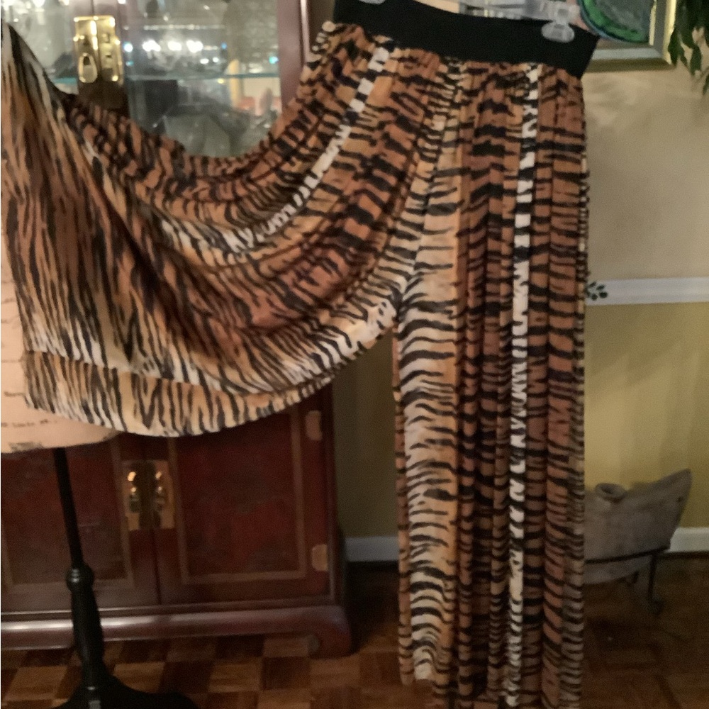 Alexandre Vauthier  Tiger Print Palazzo Pant